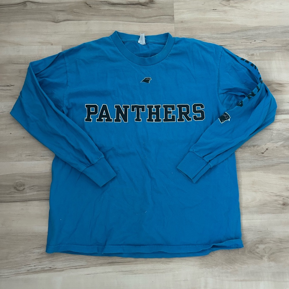 carolina panthers blue long sleeve t-shirt